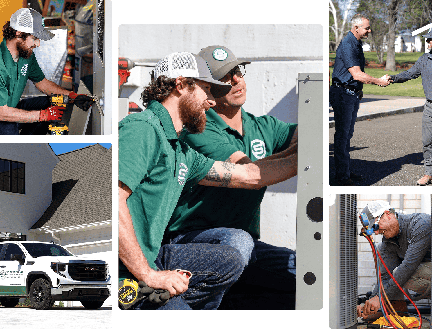 several images of HVAC experts.