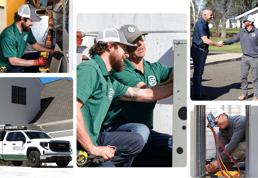 several images of HVAC experts.