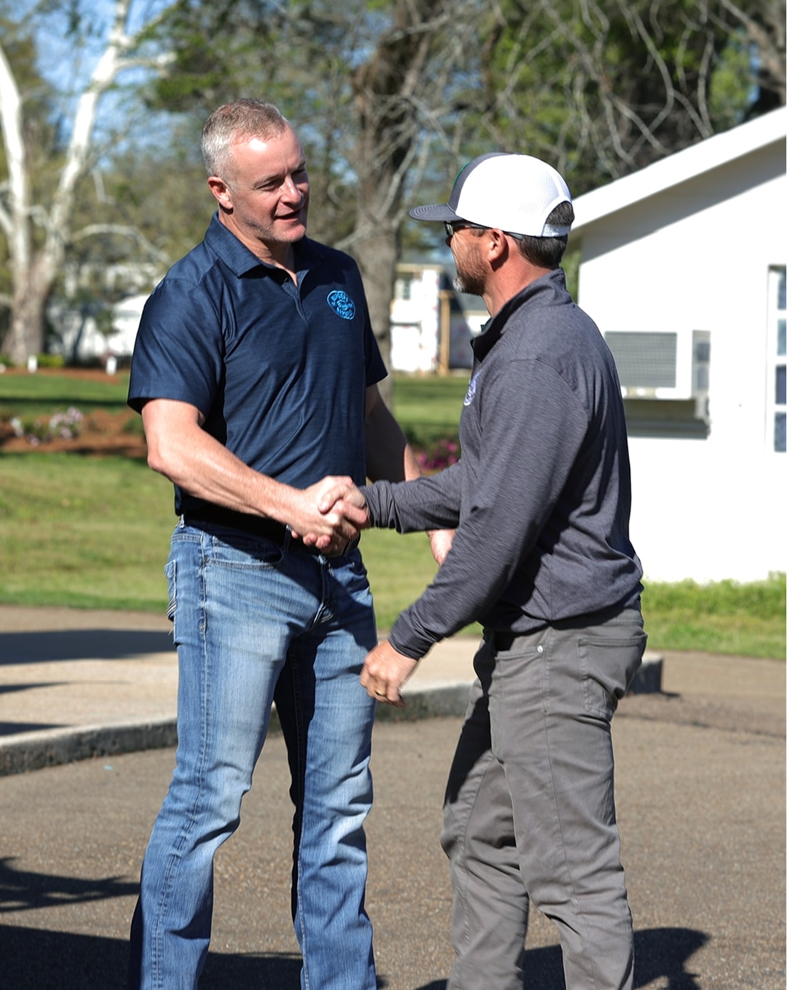 two men shaking hands